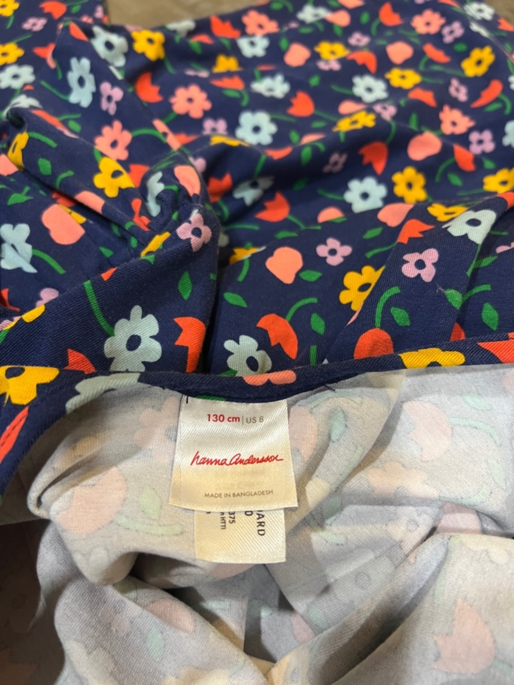 Hanna Andersson floral skater dress size 8 - Picture 4 of 4